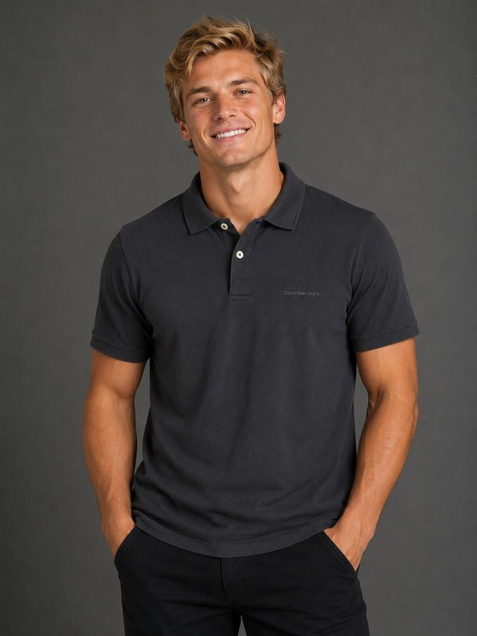 Camisa polo Calvin klein Preta