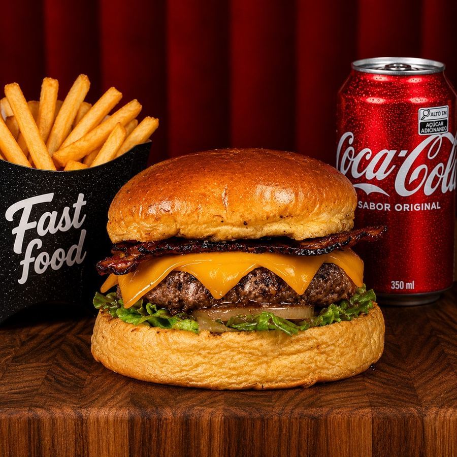 Combo Hamburguer Bomba Bacon